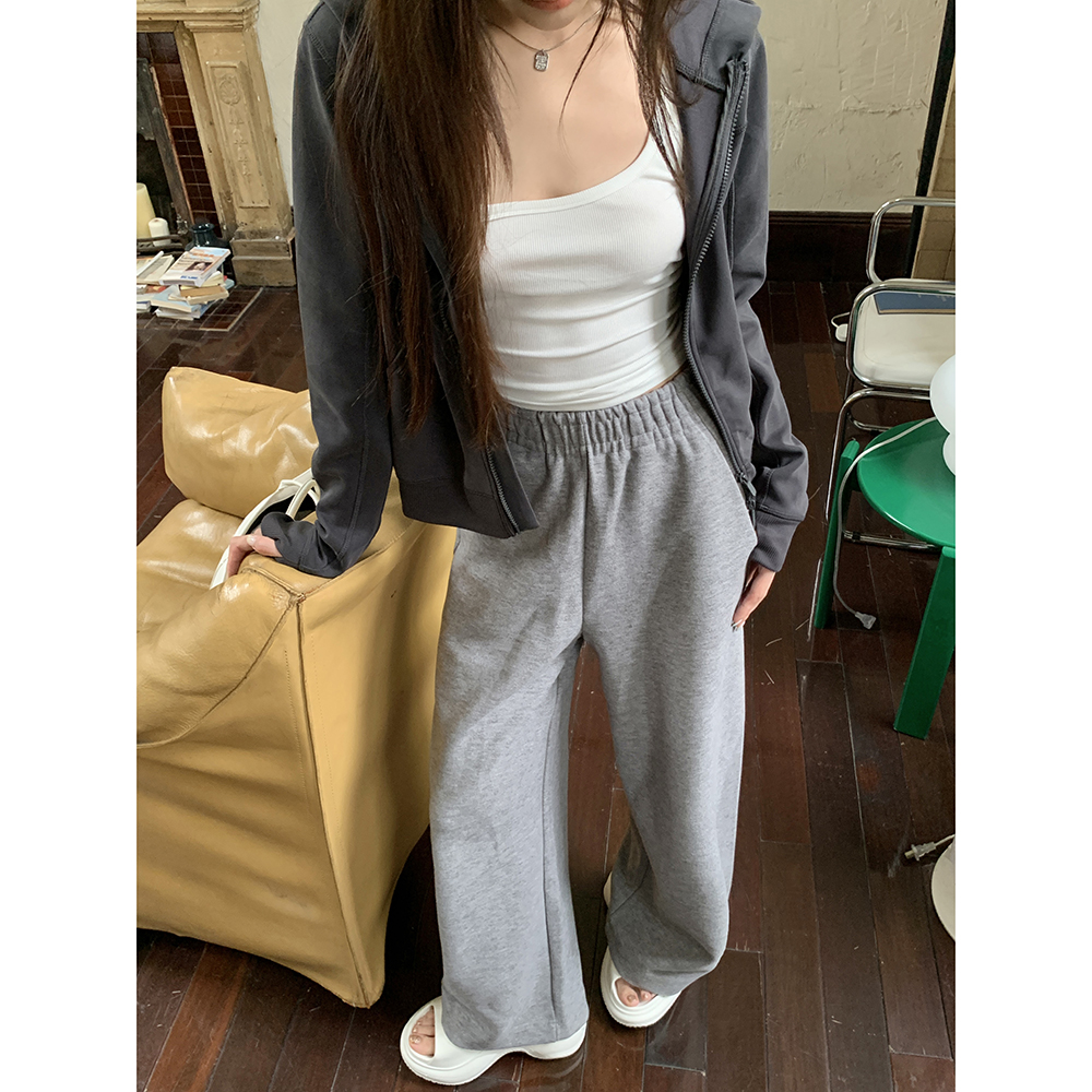 2026 Fall New Banana Wide Leg Sweatpants High Waist Casual Pants Women - Image 3