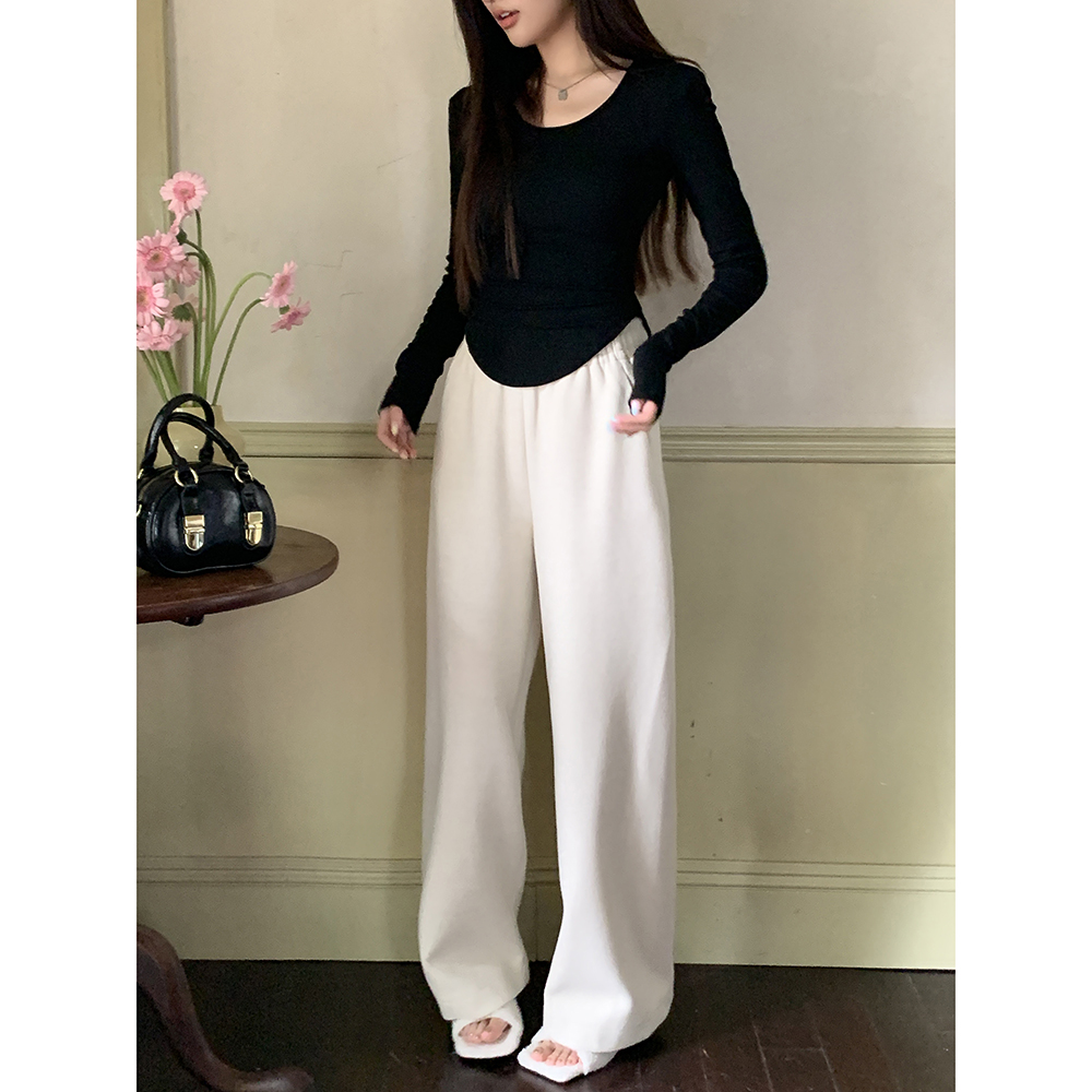 2026 Fall New Banana Wide Leg Sweatpants High Waist Casual Pants Women - Image 4