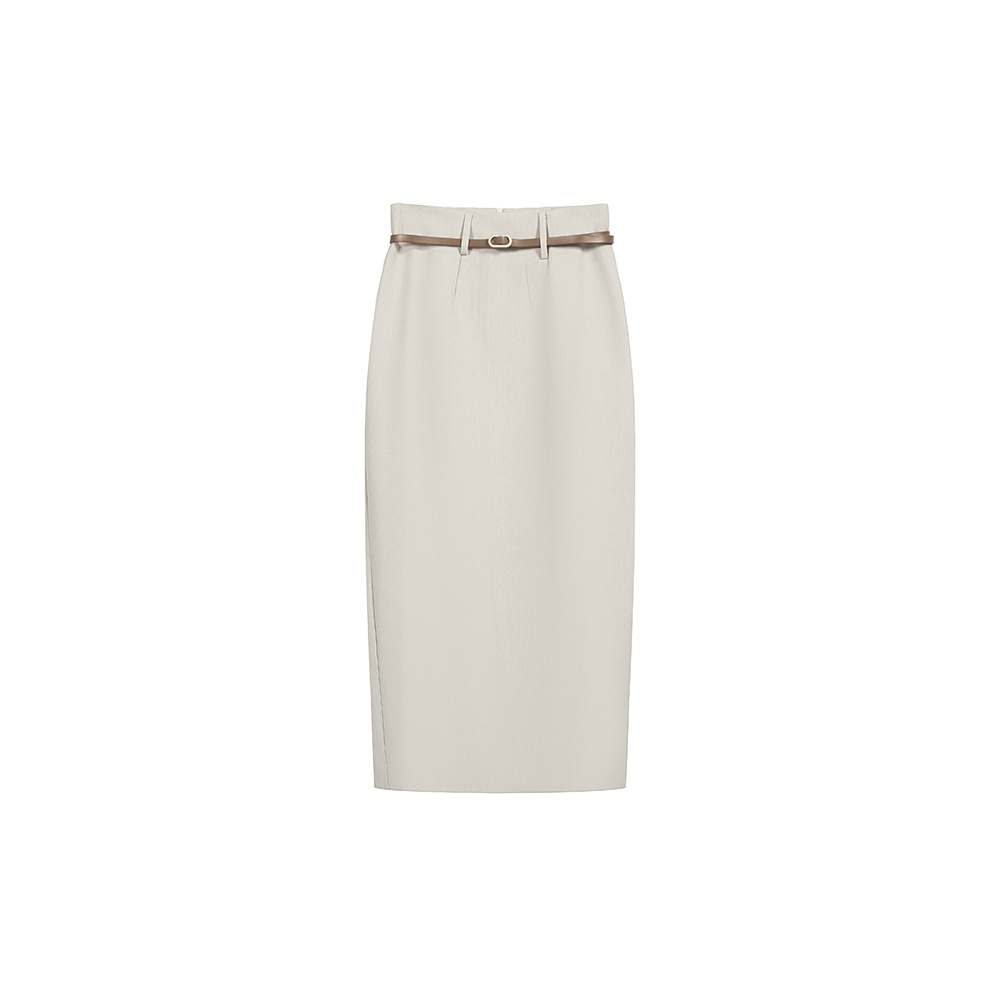 2026 Autumn New Custom Belt Back Slit Blazer Dress Women Old Money Style Bodycon Skirt - Image 5