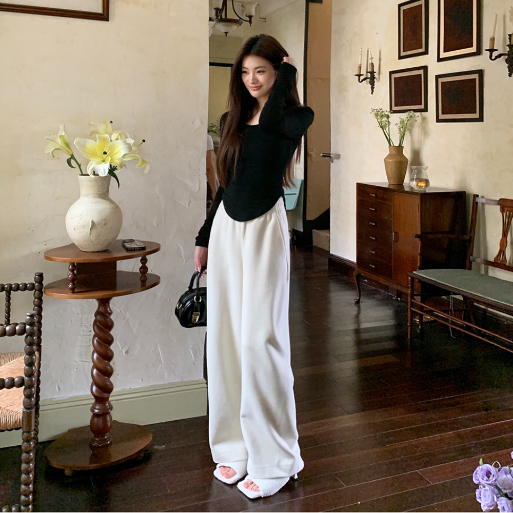 2026 Fall New Banana Wide Leg Sweatpants High Waist Casual Pants Women