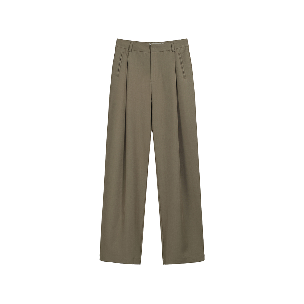 2026 Fall New Khaki High Waist Wide Leg Pants for Women Casual Trousers - Image 5