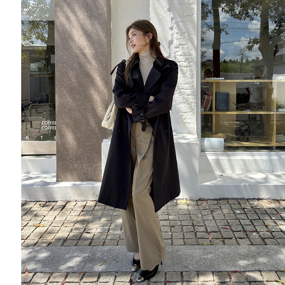 2026 Fall New Khaki High Waist Wide Leg Pants for Women Casual Trousers - Image 3