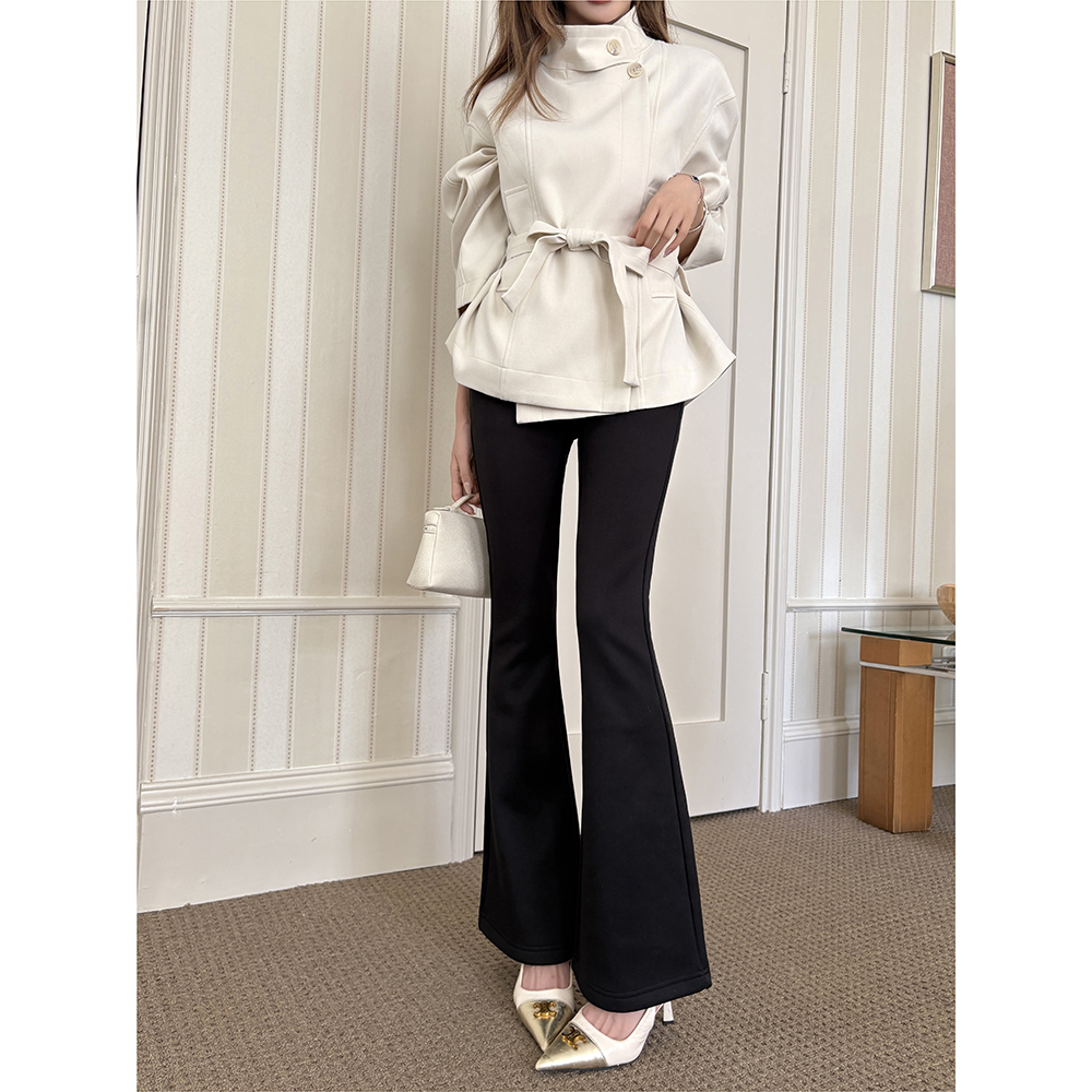 2026 Autumn New Design Slim Flared Pants for Women, Warm Non-Bulky Long Pants, Versatile Style - Image 3