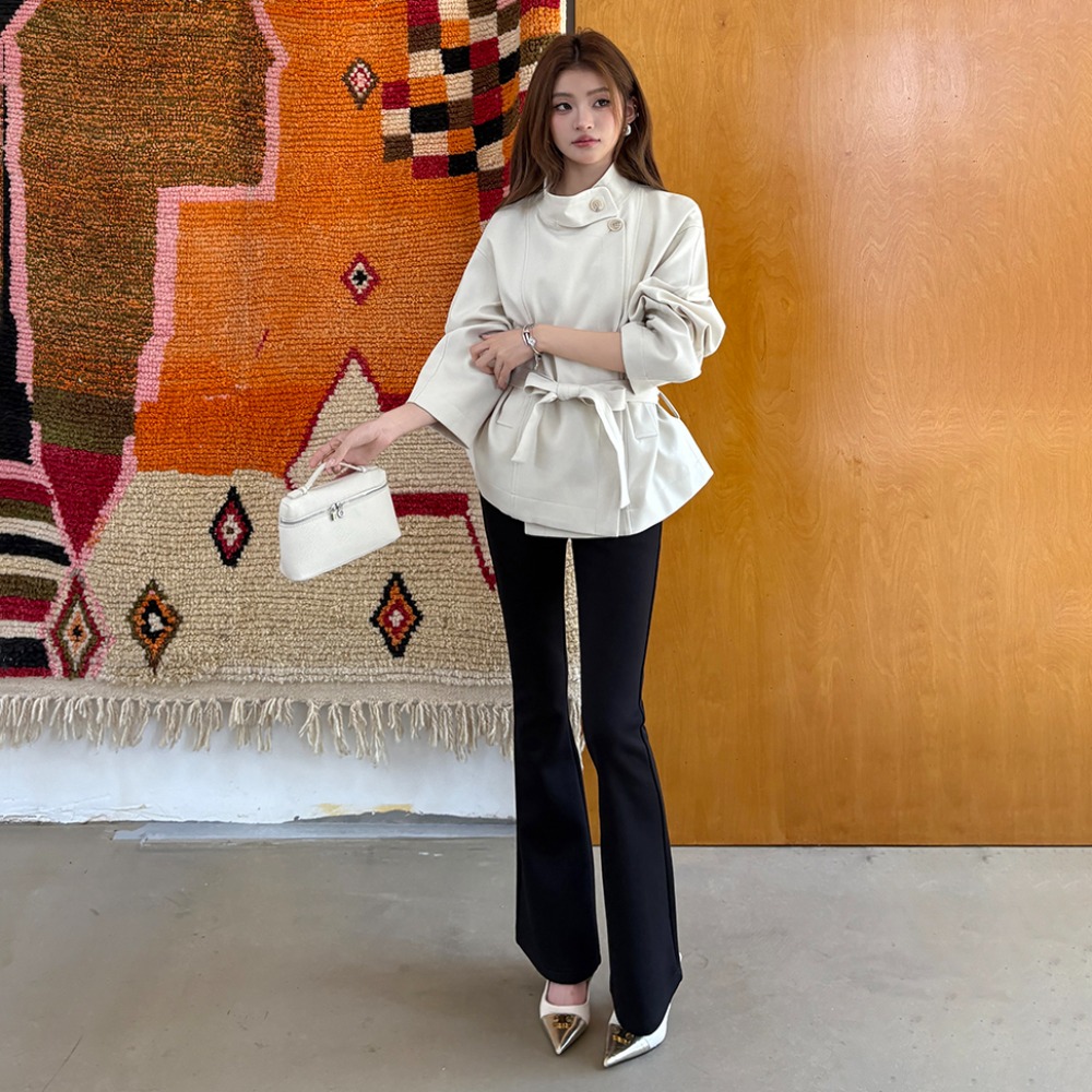 2026 Autumn New Design Slim Flared Pants for Women, Warm Non-Bulky Long Pants, Versatile Style - Image 4