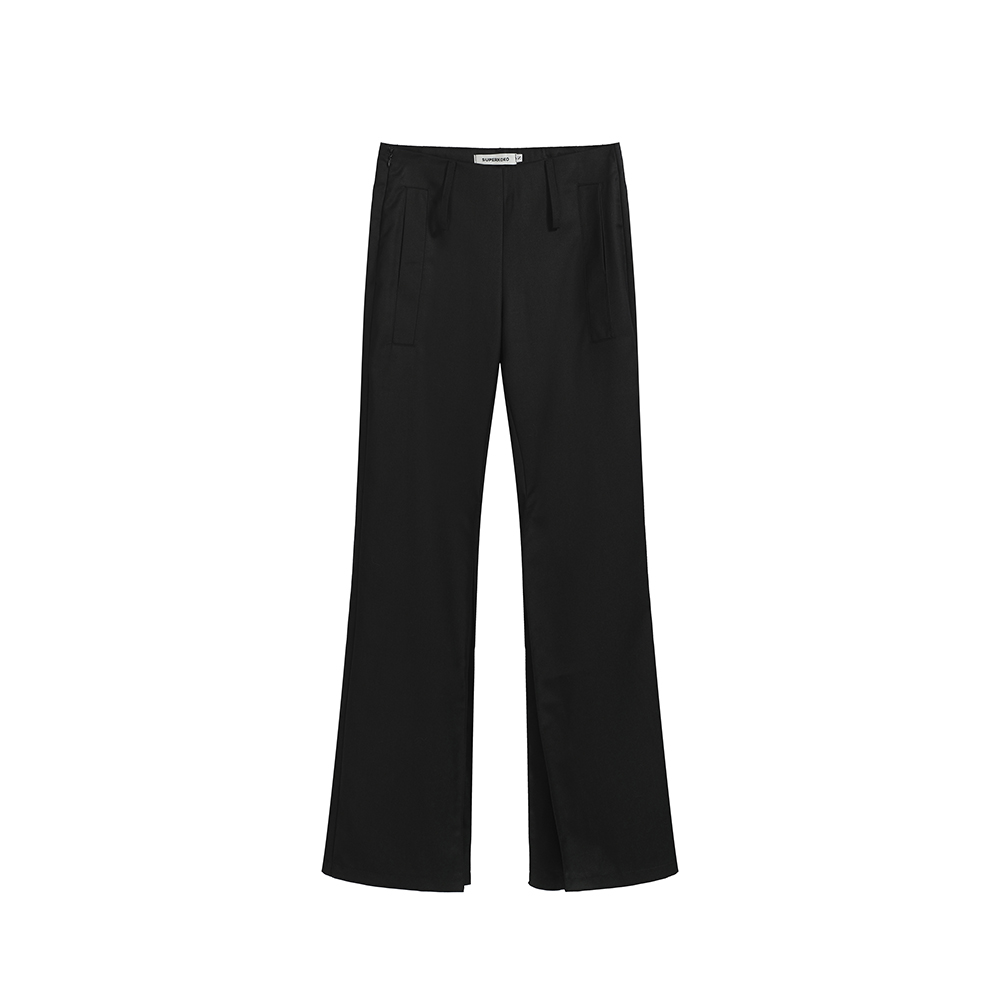 2026 Fall New Design Black High Waist Flared Trousers Women's Slim Fit Long Pants - Image 5