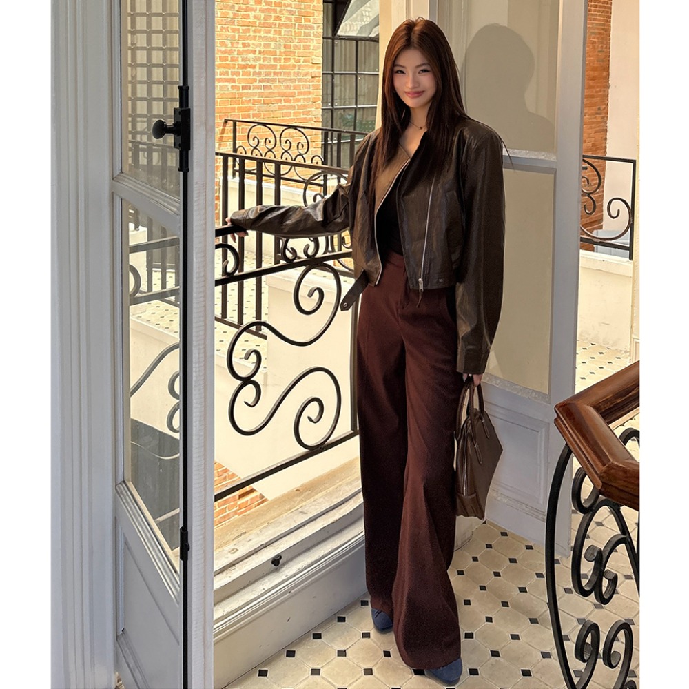 2026 Fall New High Waist Wide Leg Pants Casual Trousers Women Loose Straight Hanging Long Pants - Image 4