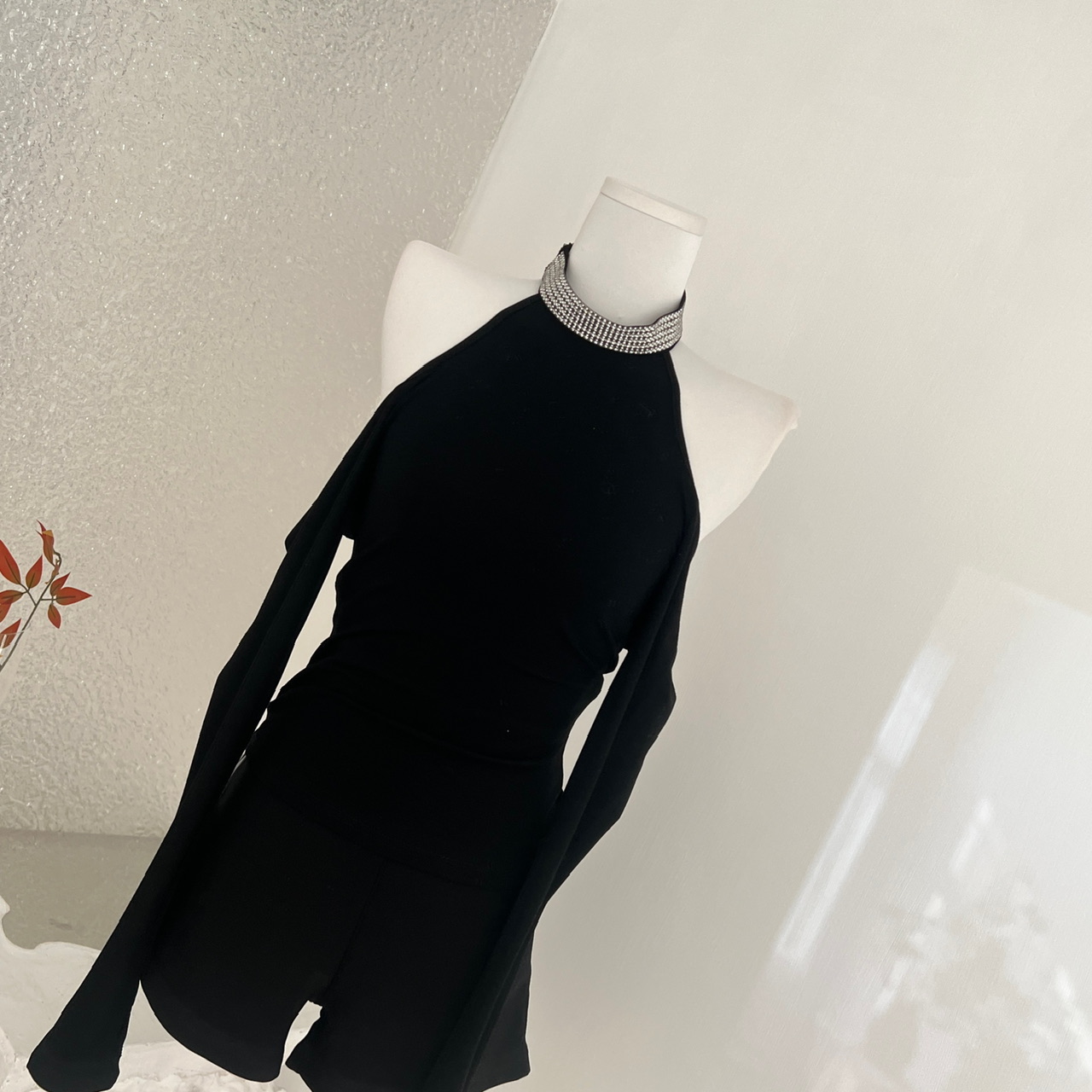 2025 Winter New Sexy Two-Piece Set Women's Reversible Off-Shoulder Top and Skirt - Image 3