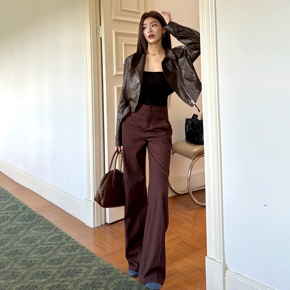 2026 Fall New High Waist Wide Leg Pants Casual Trousers Women Loose Straight Hanging Long Pants